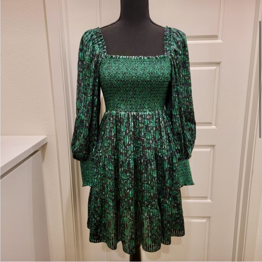 Alice + Olivia Rowen Smocked Floral Dress - Picture 2 of 10